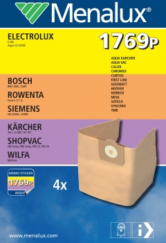 Menalux 1769P passend für Electrolux,Bosch,Rowenta,Siemens,Kärcher,Shop Vac,Wilfa