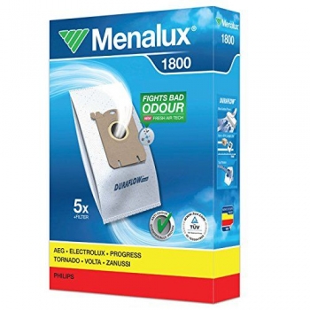 5 Staubsaugerbeutel MENALUX 1800 für PHILIPS, AEG, Electrolux Nr.:900168814