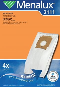 4 Staubsaugerbeutel für Rowenta Menalux 2111