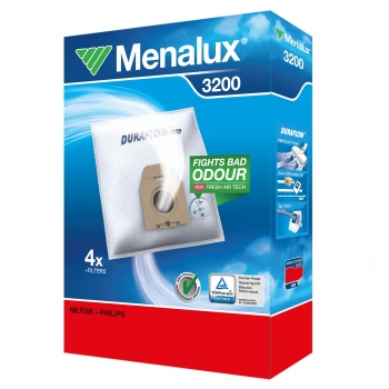 4 Staubsaugerbeutel für Miostar Menalux 3200