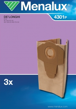 3 Staubsaugerbeutel für Alaska Menalux 4301 P Papier