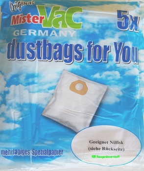 10 Staubsaugerbeutel Synthetik geeignet für HOOVER N1 - Swirl N71 -  Mistervac MV674