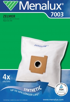 4 Staubsaugerbeutel für Fakir Menalux 7003 Duraflow fresh