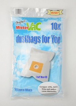 10 Staubsaugerbeutel geeignet für Hanseatic - Mistervac MV607