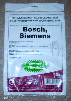 10 Staubsaugerbeutel kompatibel mit Bosch BSG Siemens VS08G Privileg Constructa