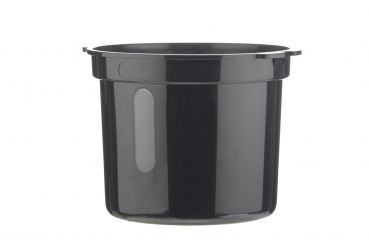 Staubeimer schwarz mit Sichtfenster