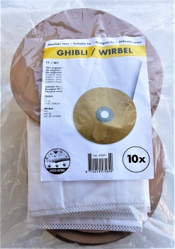 10 STAUBSAUGERBEUTEL passend für Ghibli RUCKSACKSAUGER