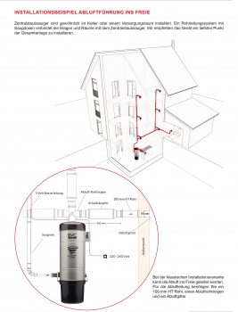 Preview: BVC Abluft Schalldämpfer 65cm schwarz Metall NW100mm/21160