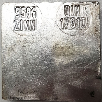 Preview: 95% Reinzinn Zinn Gießzinn Zinn zum Gießen Gießformzinn 200 g Kleinbarren