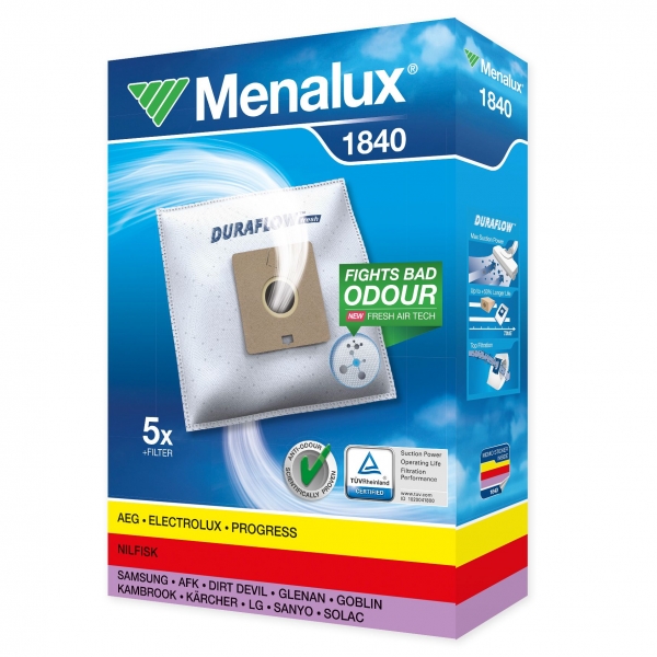 5 Staubsaugerbeutel für CALIFORNIA Menalux 1840