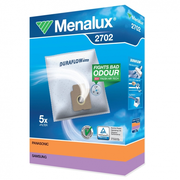 5 Staubsaugerbeutel für AQUAVAC Menalux 2702