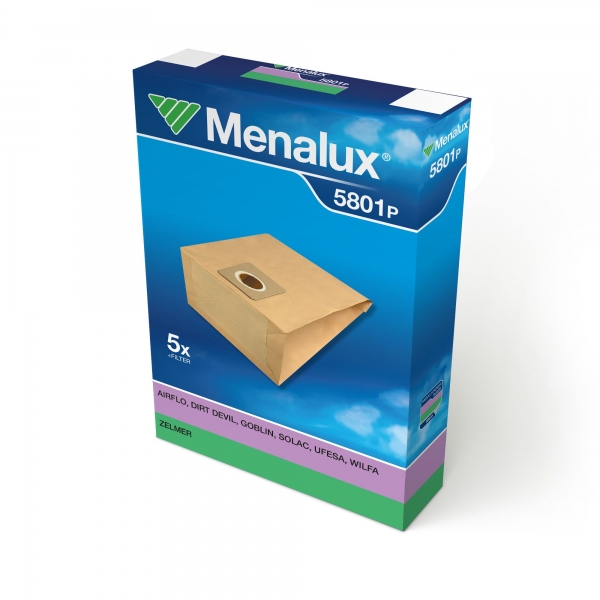 5 Staubsaugerbeutel für Zelmer/Menalux 5801 P