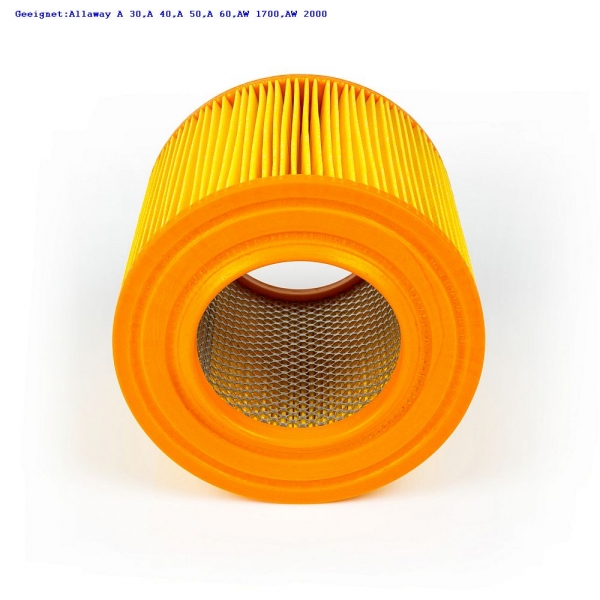 Filterpatrone Patronenfilter Lamellenfilter Rundfilter geeignet  Zentralstaubsauger Allaway A 30,A 40,A 50,A 60,AW 1700,AW 2000