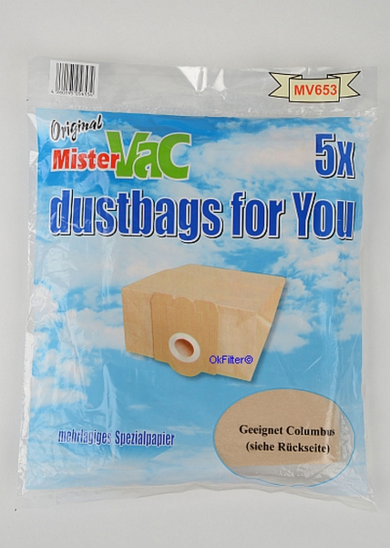 10 Staubsaugerbeutel geeignet für Würth ISS 35, Mistervac MV653