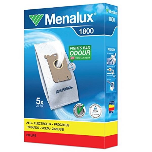 5 Staubsaugerbeutel Menalux 1800 Duraflow Synthetik