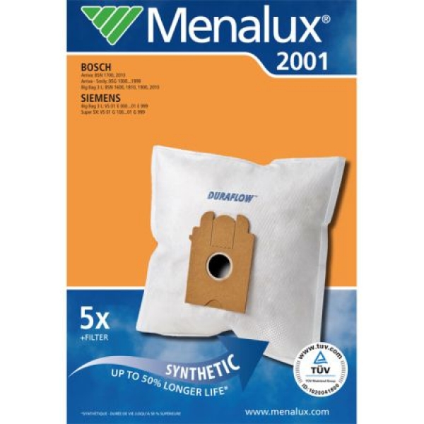 5 Staubsaugerbeutel für BOSCH Menalux 2001