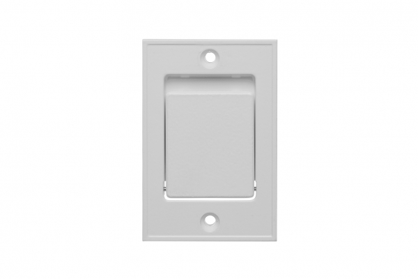 Boden-Saugdose weiß Metall